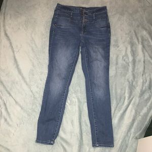 High waisted skinny jeans